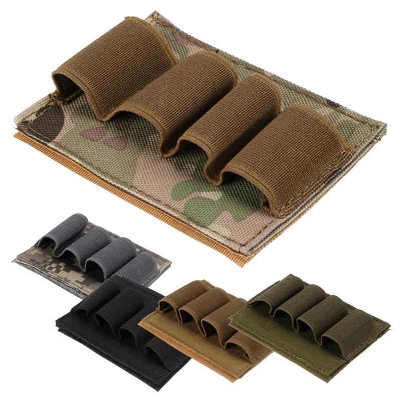Battery Holder Elastic Storage Bag Hook and Loop Tactical-Bullet for Shell Holder Bag for Flashlight Shotgun Shells