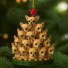 1/5Pcs Dog Christmas Ornament with Lanyard Puppy Pendant Acrylic Keepsake Decoration Indoor Outdoor Festive Tree Decor