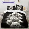 Scottish Shepherd Pattern Bedding Quilt Set Quilt Cover Pillowcase Home Decoration Gift (1 * Duvet Cover + 2 * Pillowcase, Without Core)