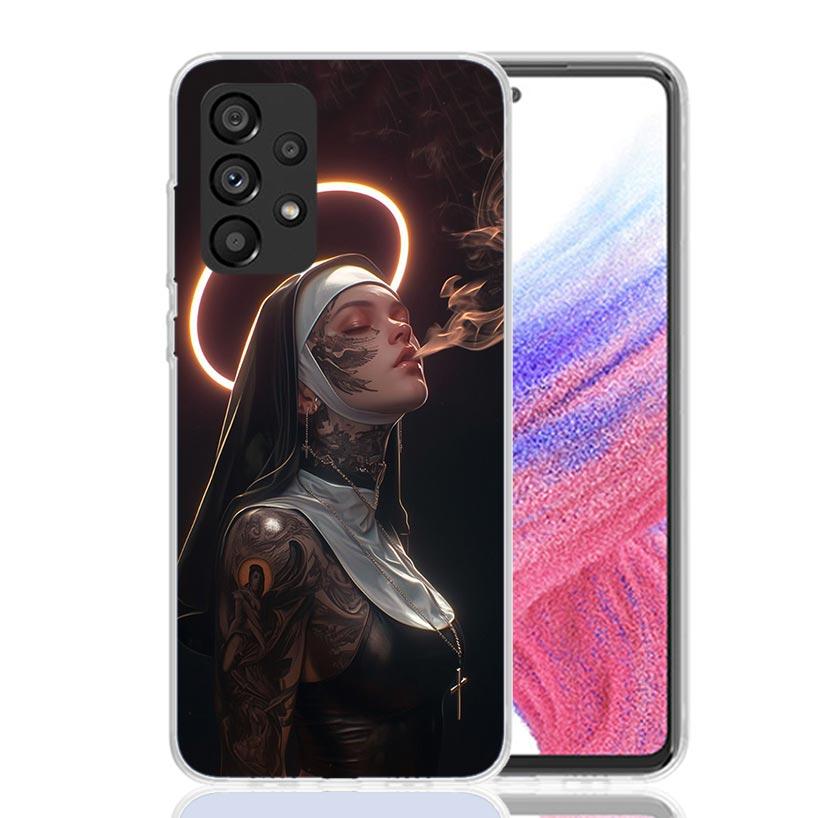 Dunkle Dämonen Nonne Handyhülle Für Samsung Galaxy A17 A16 A14 A15 A13 A57 A56 A54 A55 A53 A37 A36 A34 A35 A33 A26 A24 A25 A23 Galaxy