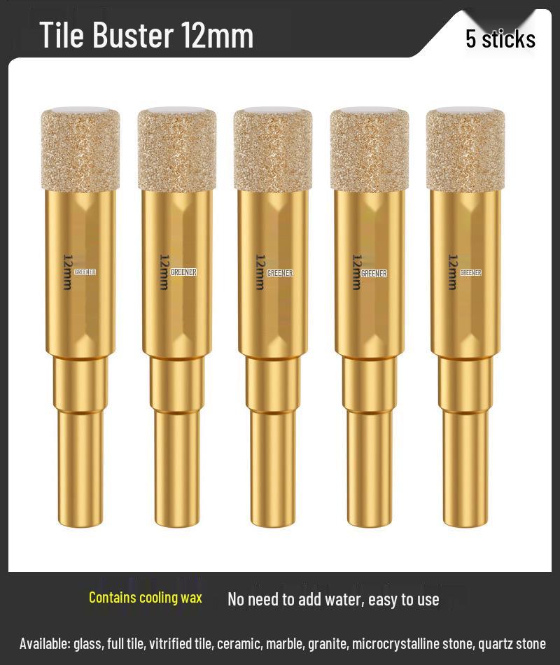 Green Forest 6mm Magnetic Hole Saw for Glass, Marble, & Vitrified Tile.