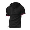 Men's Plus Size Hooded Short-Sleeve Casual Sports Top