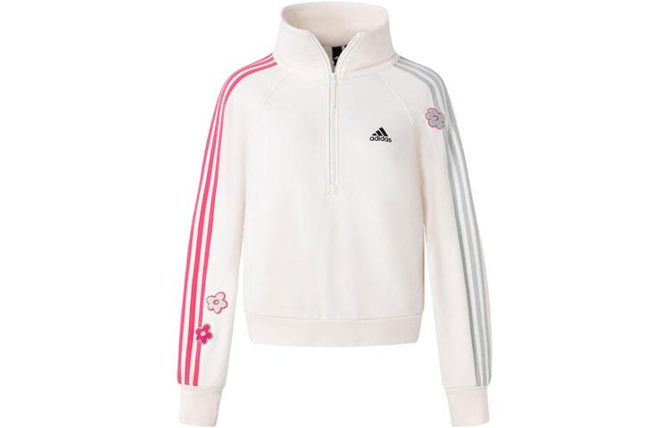 Adidas Flower 3 Stripes Sweatshirt Women s Pink White IX5648 XXL