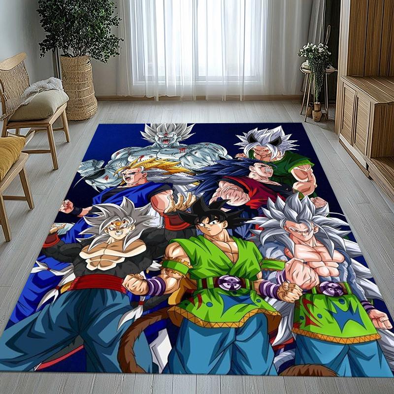 Anime D-Dragon Ball Game Cartoon Living Room Non-Slip Area Rug Soft Carpet for Bedroom Kids Playroom Sofa,Home Decor Doormat