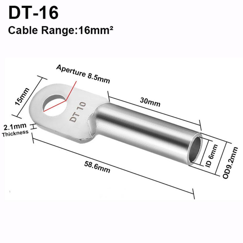

Лудіння Мідний Термінал DT Кабельний Наконечник Новий З єднувач Дроту Дріт DT-16