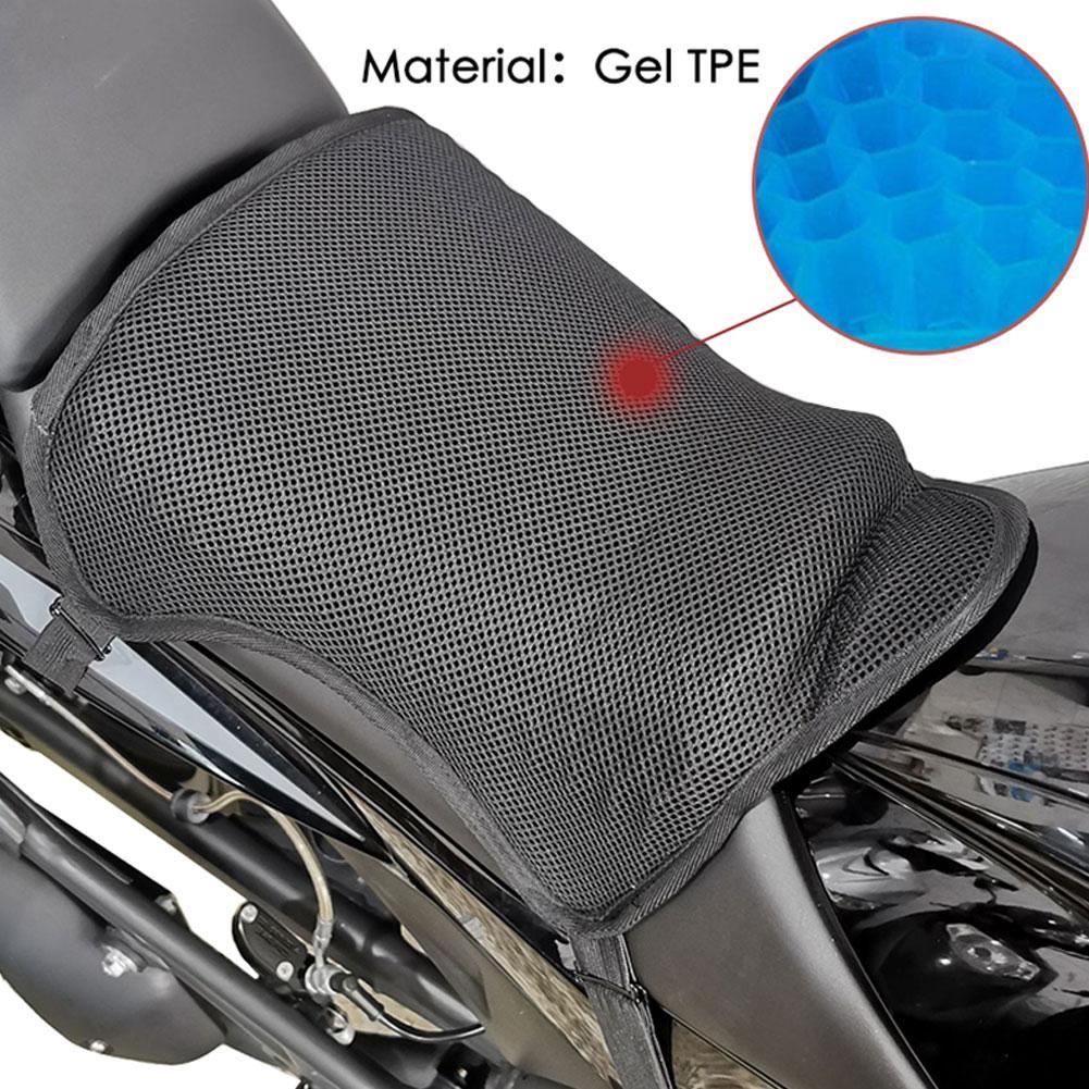 Motorcycle Gel Seat Cushion Breathable Heat Insulation Motorcycle Summer Supplies Motorcycles Electric Bike Accessories