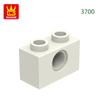 125Pcs/lot 3700 1x2 1 Hole Constructing Blocks MOC DIY Accessories Compatible With Bricks Children Toys Gift Box