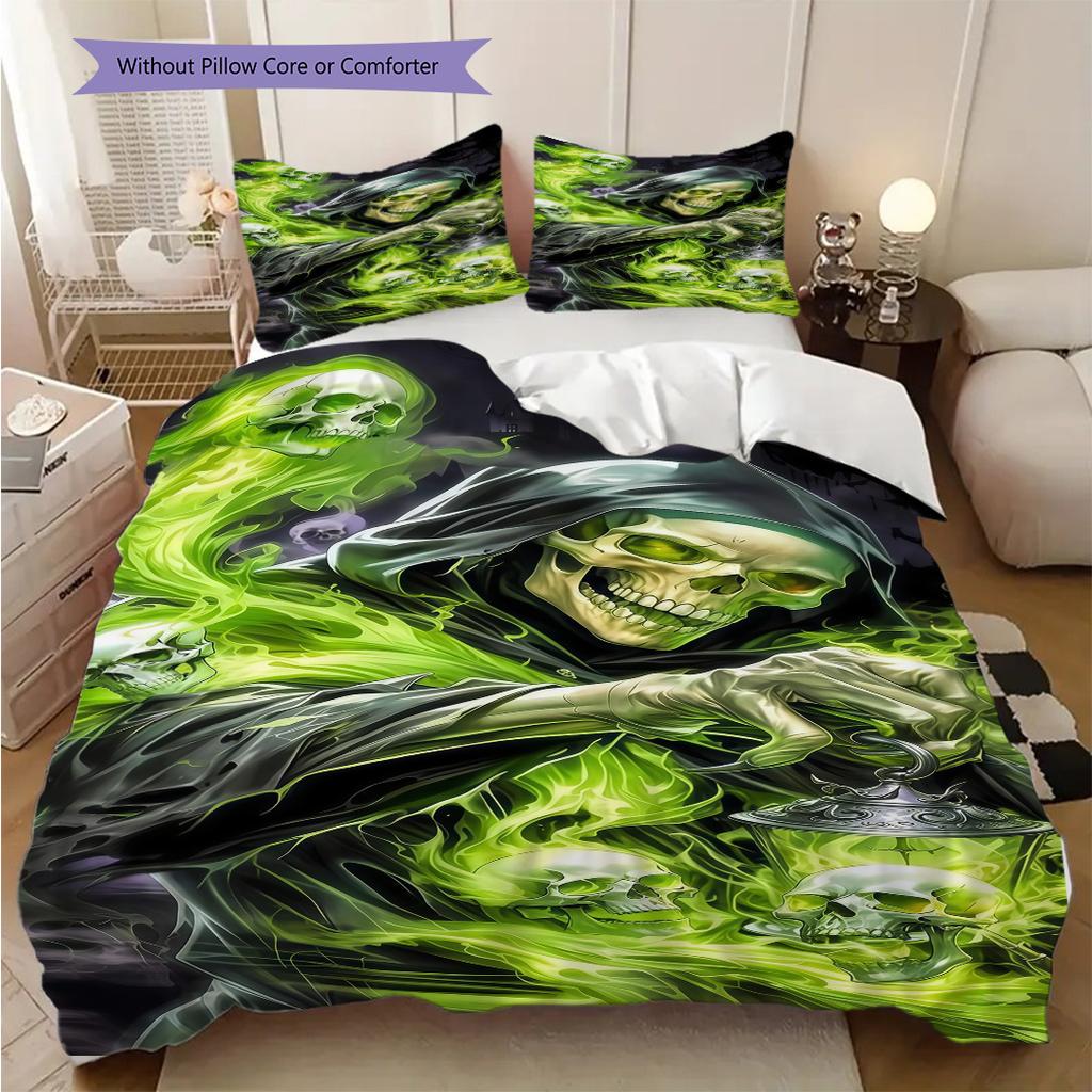Green Reaper Set Bedding 1 Duvet Cover 2 Pillowcase Without Core Bedding Set Duvet Cover And Pillowcase Christmas Birthday Gift