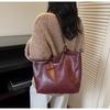 Large-capacity Bag Women's Autumn and Winter Versatile New Simple Shoulder Bag Retro Casual Commuter Tote Bag