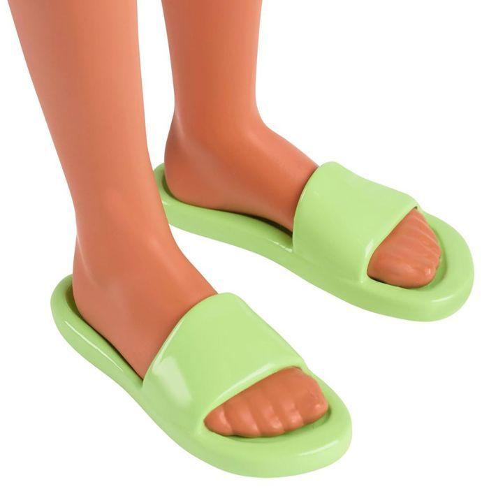 Poupée Ken - Barbie - HYT99 - Combinaison Corail - Sandales Vert Clair - Tresses