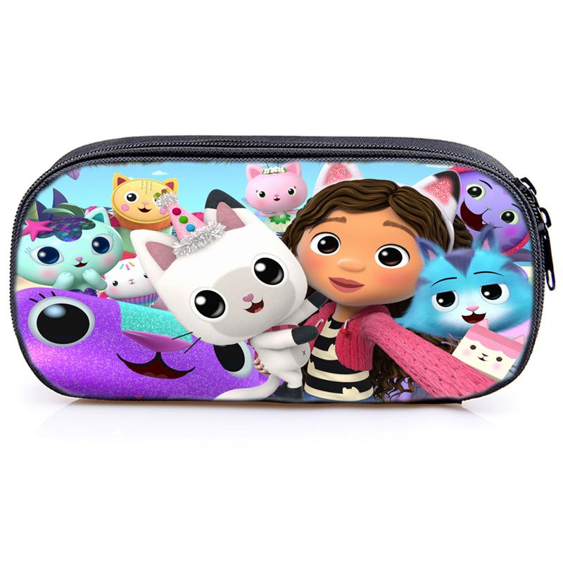 Casă de creion Gabby's Dollhouse Husă Gabby Cat pentru fete Cutie de pix de capacitate mare Organizator Rechizite școlare Accesorii de birou Geantă de papetărie