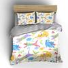 Colorful Cats and Floral Bedding Set Bedding Set with 1 Duvet Cover 2 Pillowcases Single Double King Queen, Gift