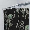 Ocean Wave Shower Curtain Fish Pattern Sea Life Decor Bathroom Curtains Waterproof Coastal Home Decor Artistic Print Shower Line