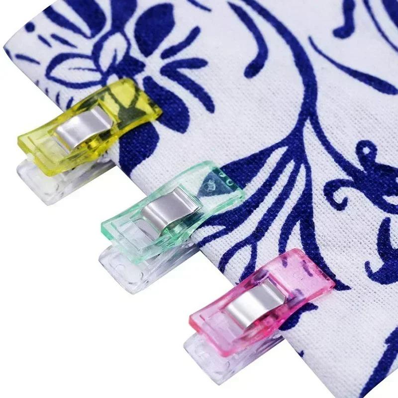 Multipurpose Sewing Clips Colorful Clips Plastic Craft Crocheting Knitting Safety Clips Assorted Color Binding Paper