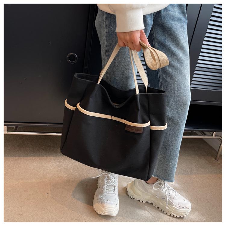 Large Capacity Canvas Tote Bag for Women Casual Shoulder Bag Fashion Commuter Handbag Shopping Travel Tote
