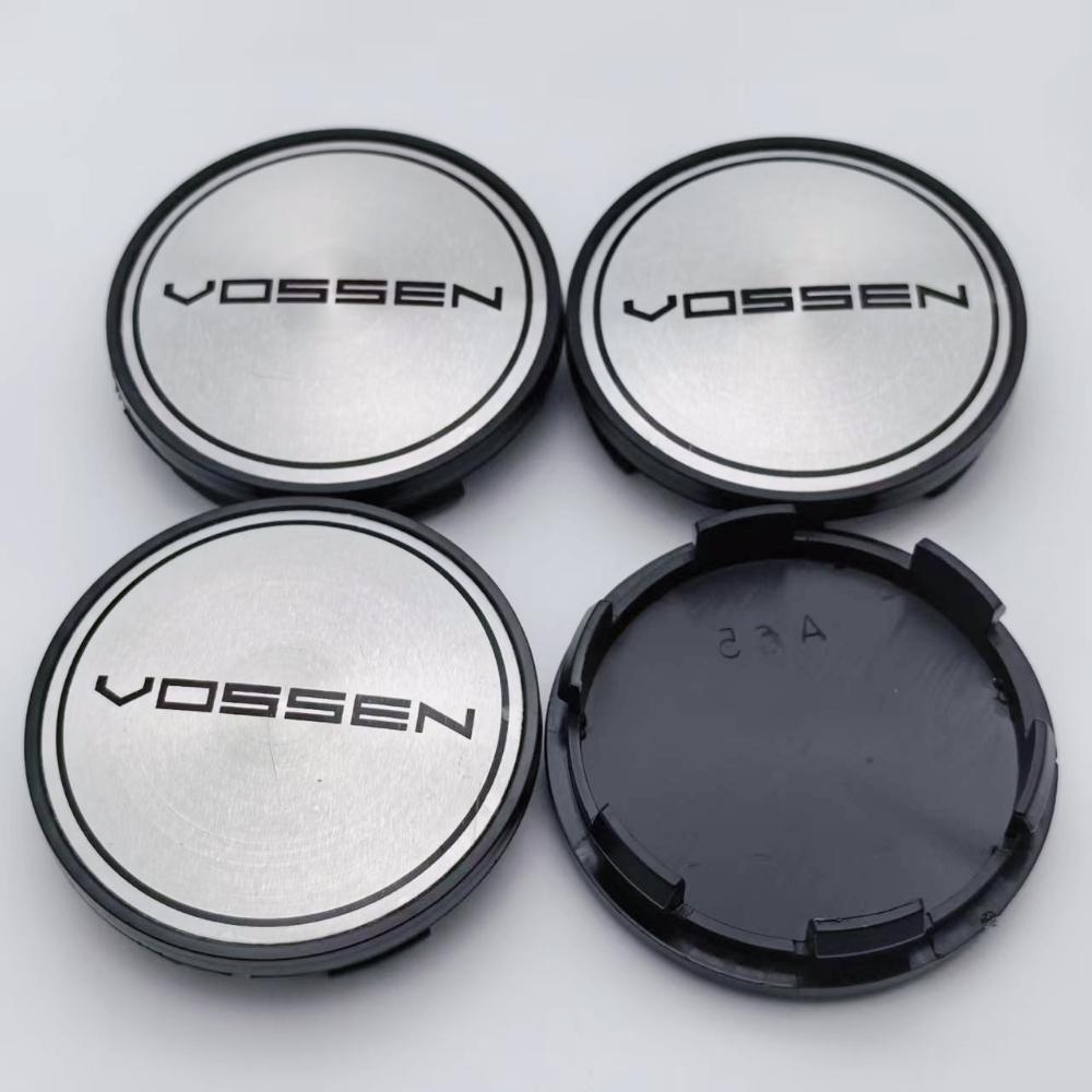 4 Stück 65MM Clips 59MM Vossen Logo Emblem Auto Radnabendeckel Räder Nabenkappe Felge Radkappen Staubschutz Ersatz Auto Zubehör