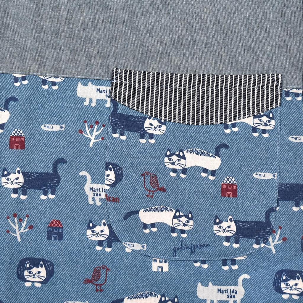 Kusguru Japan Ribbon Open Kappo 247559 Blue Women's M-L