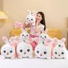 New Large Strip Throw Pillow Strawberry Rabbit Doll Plush Toy Girl Confession Gift