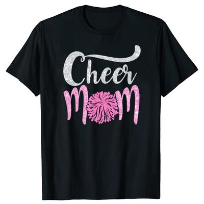 Funny Cheer Mom Graphic T-shirts Men Women's Fashion Casual Tshirt 100% Cotton Loose Oversized Cheerleading T Shirt