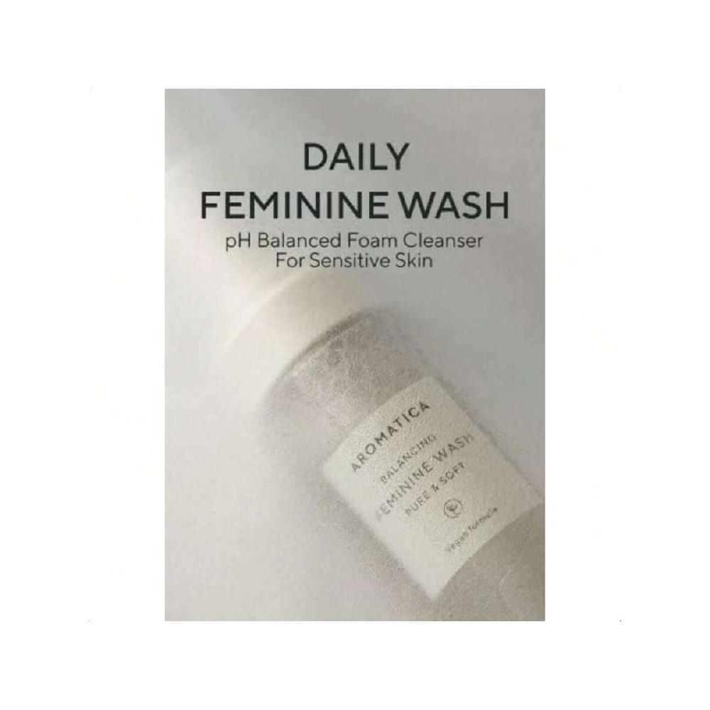 Aromatica Pure And Soft Feminine Foaming Wash 170ml | Vegan, PH-Balanced, Natural Ingredients, Unscented, No Irritation, For Sensitive Skin