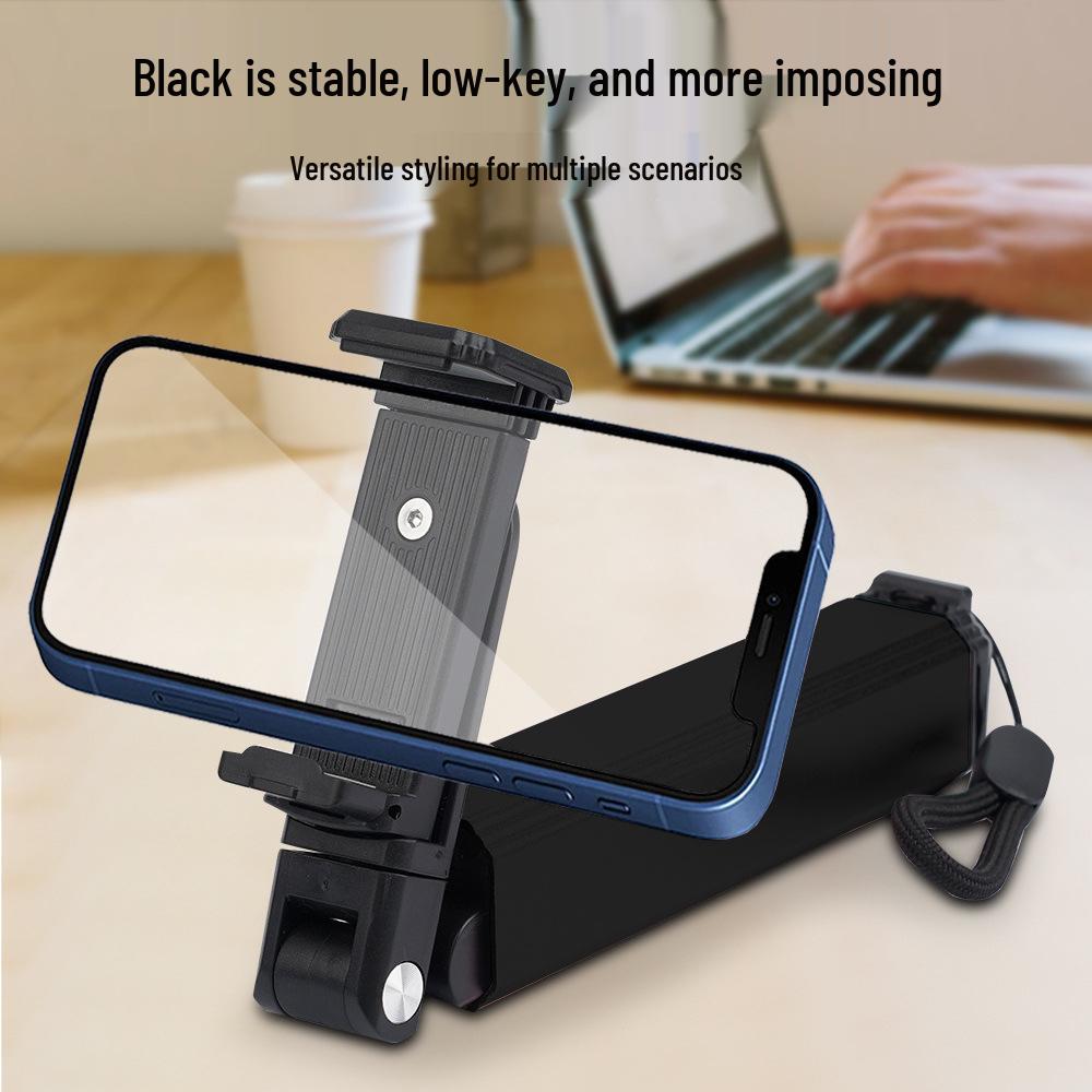 Foldable Magnetic Phone Holder & Tripod with Aluminum Carabiner for Live Streaming & Travel