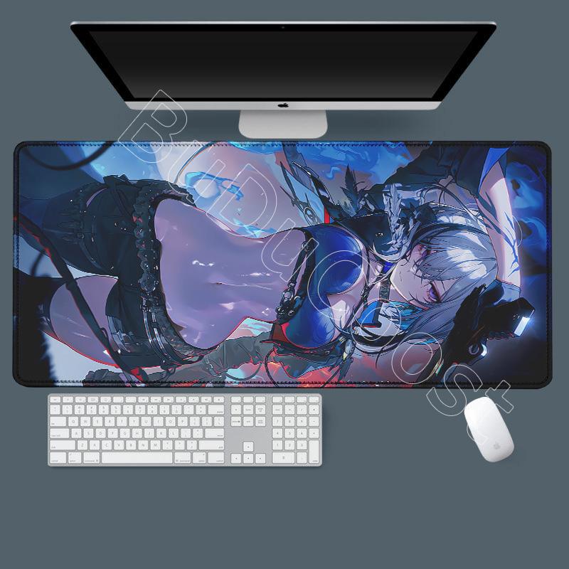 Kawaii Anime Girl Galbrena Desk Mat Non-slip Gamer Mouse Pad 1200x600mm Mousepad Computer Wuthering Waves Laptop PC Keyboard Pad