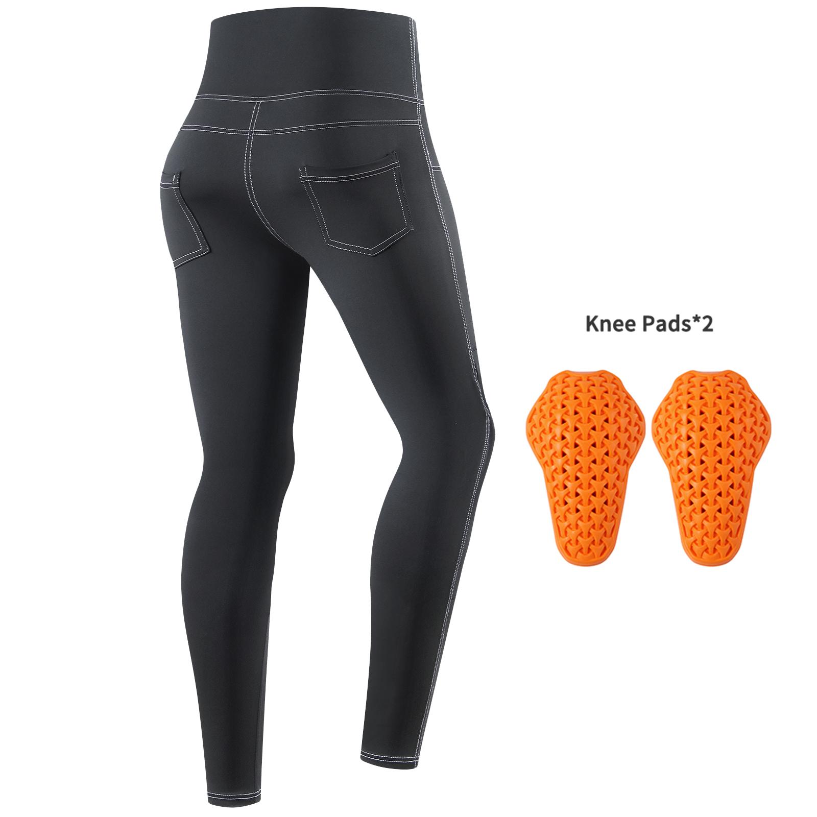 

WOSAWE Женские защитные штаны для езды на мотоцикле, облегающие защитные штаны для езды на мотоцикле, эластичные брюки для мотокросса с защитой от падения M чёрный