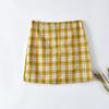 Süße Mädchen Student Mini Plaid Rock Frauen Hohe Taille Grid Split Kurze Röcke Mit Shorts