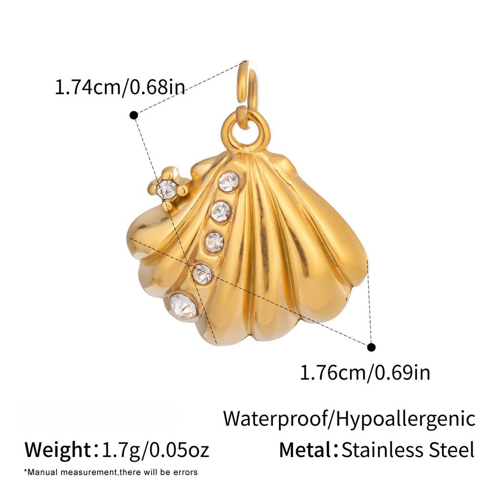  3PCS/Bag Ocean Style Seahorse Fish Conch DIY Jewelry Accessories Combination Pendant Handmade DIY Accessory