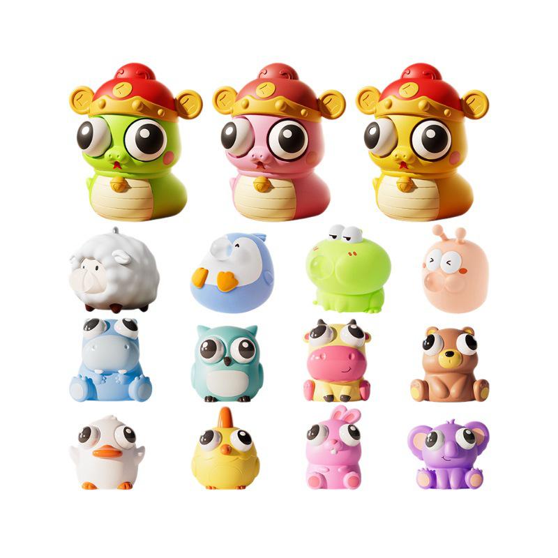 Creative Bubble-Blowing Pinchable Decompression Toy Doll for Students and Kids