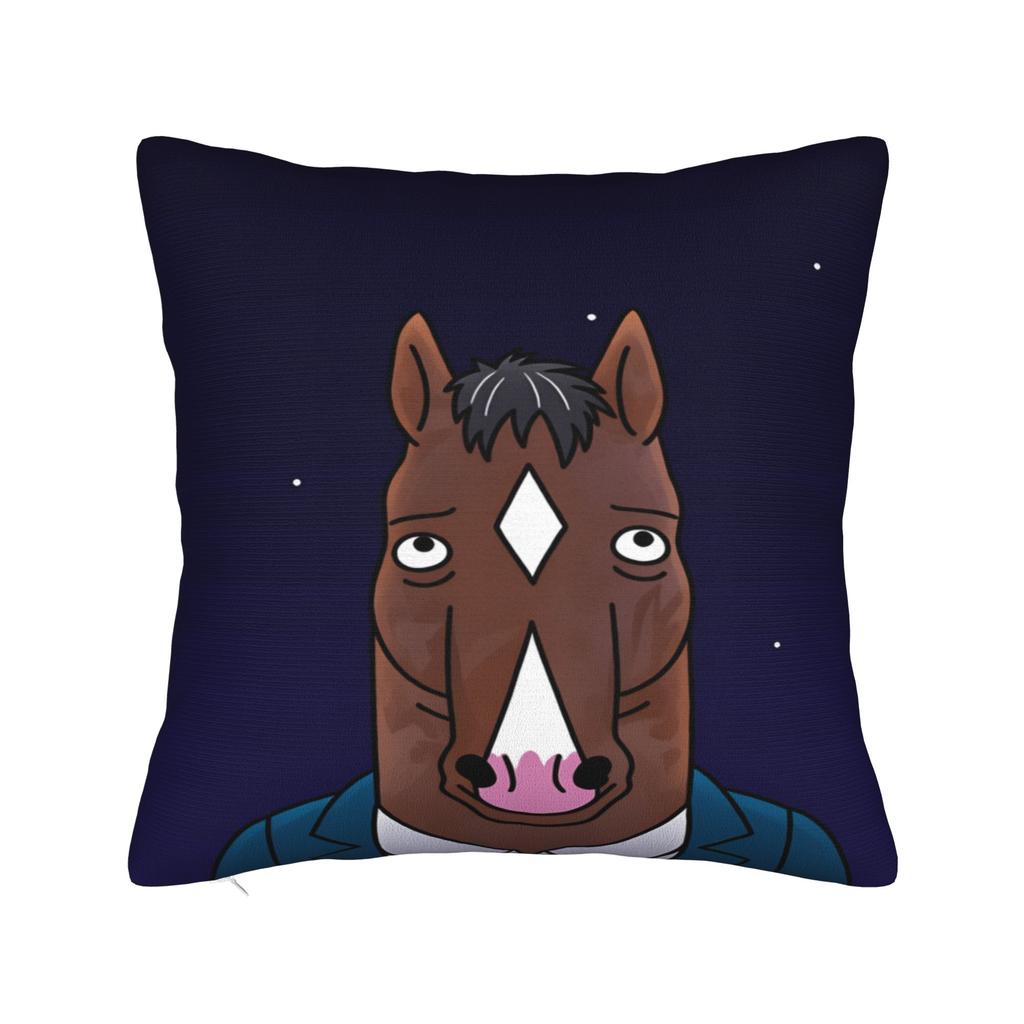 Pillow Case Anime B-BoJack H-Horsemans Soft Pillow Cover For Sofa Couch Bed Living Room Cute Funny Pillowcases