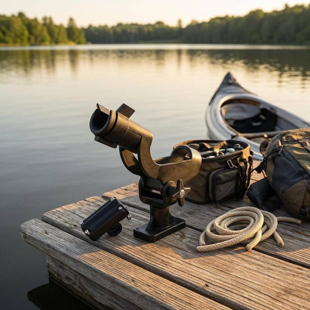 Kayak Fishing Rod Holder Adjustable Rotating Rod Holder Boat Fishing Pole Mount Easy To Install Stable Grip For Anglers