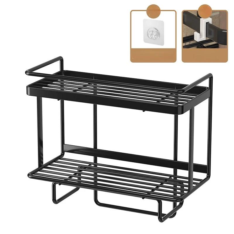 1PC Wrought Iron Punch-Free Toilet Tank Shelf - Above Toilet Storage Rack for Bathroom Organization