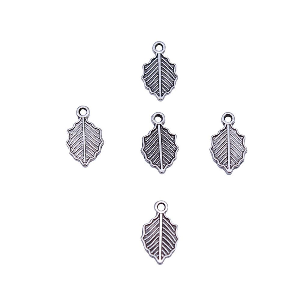 Filigree Leaf Charms Antique Alloy Pendants For Nature Inspired Jewelry