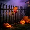 Fairy Garden Decorations Halloween Solar Pumpkin Stake Light, Metal Decorative Stakes, IP65 Outdoor Lawn Stakes Waterproof LED Landscape Lamp for Yard