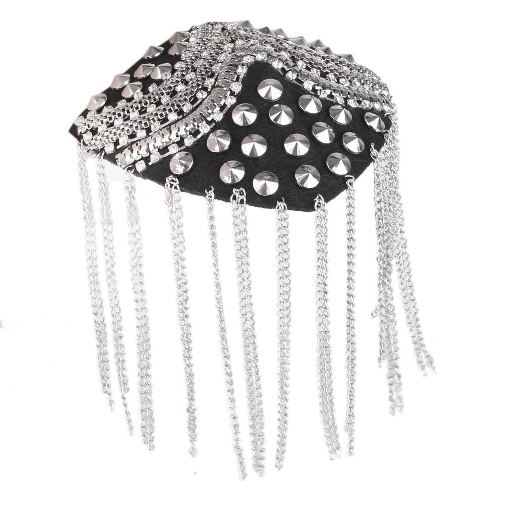 2 Straps Rivet Studs Tassel For Woman Man Jacket