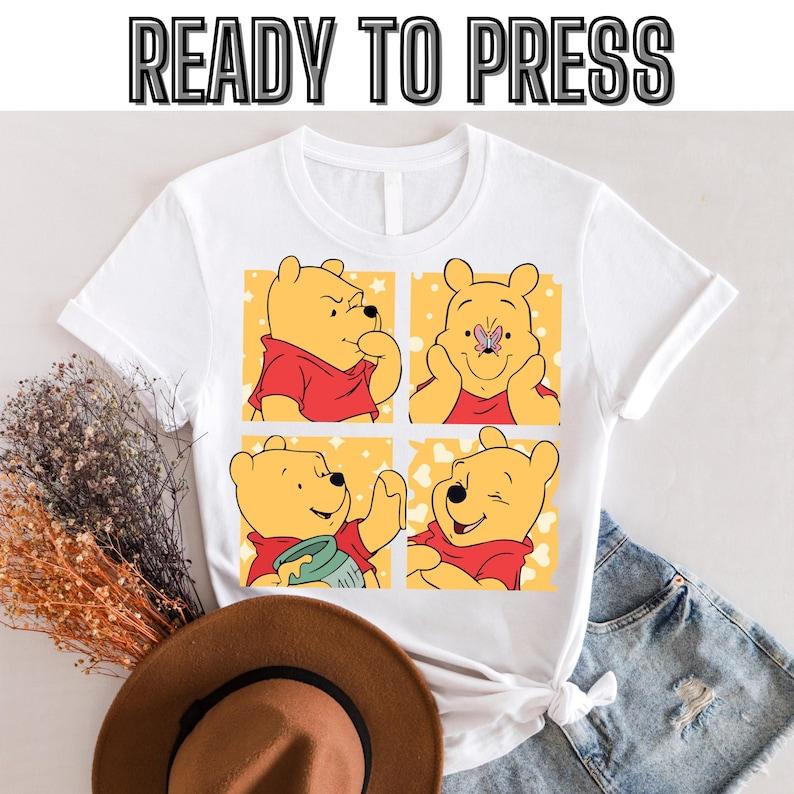 Disney Pooh Portrait Boxes Dtf, Disney Cute Pooh Winnie The Pooh Dtf, Disneyland Trip Gift, WDW Matching Family Dtf,Ready to press 150