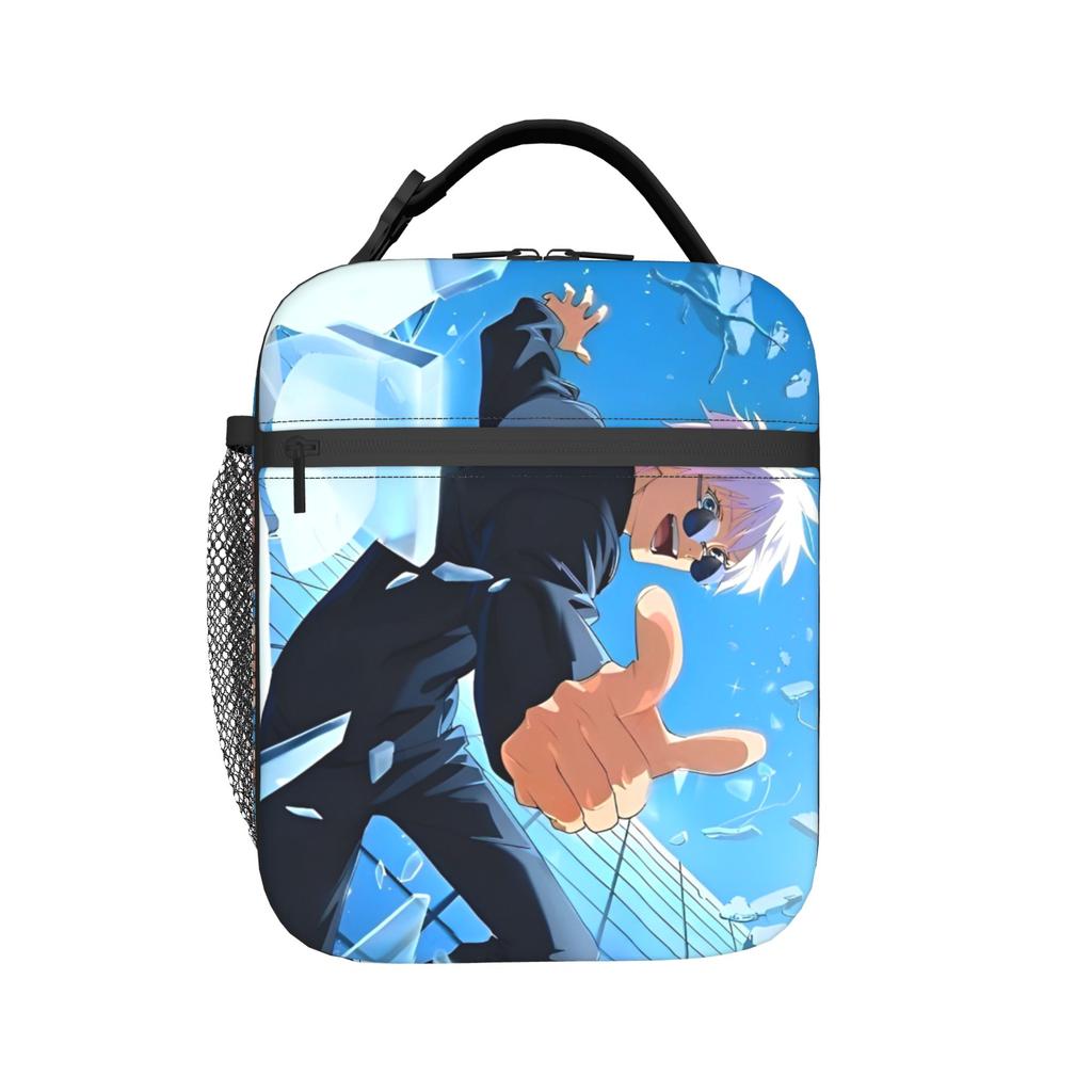 Gojo satoru Insulated Lunch Bag Cooler Bag Reusable,Meal Container Jujutsus Kaisens Anime Leakproof Tote Lunch Box Food Handbag