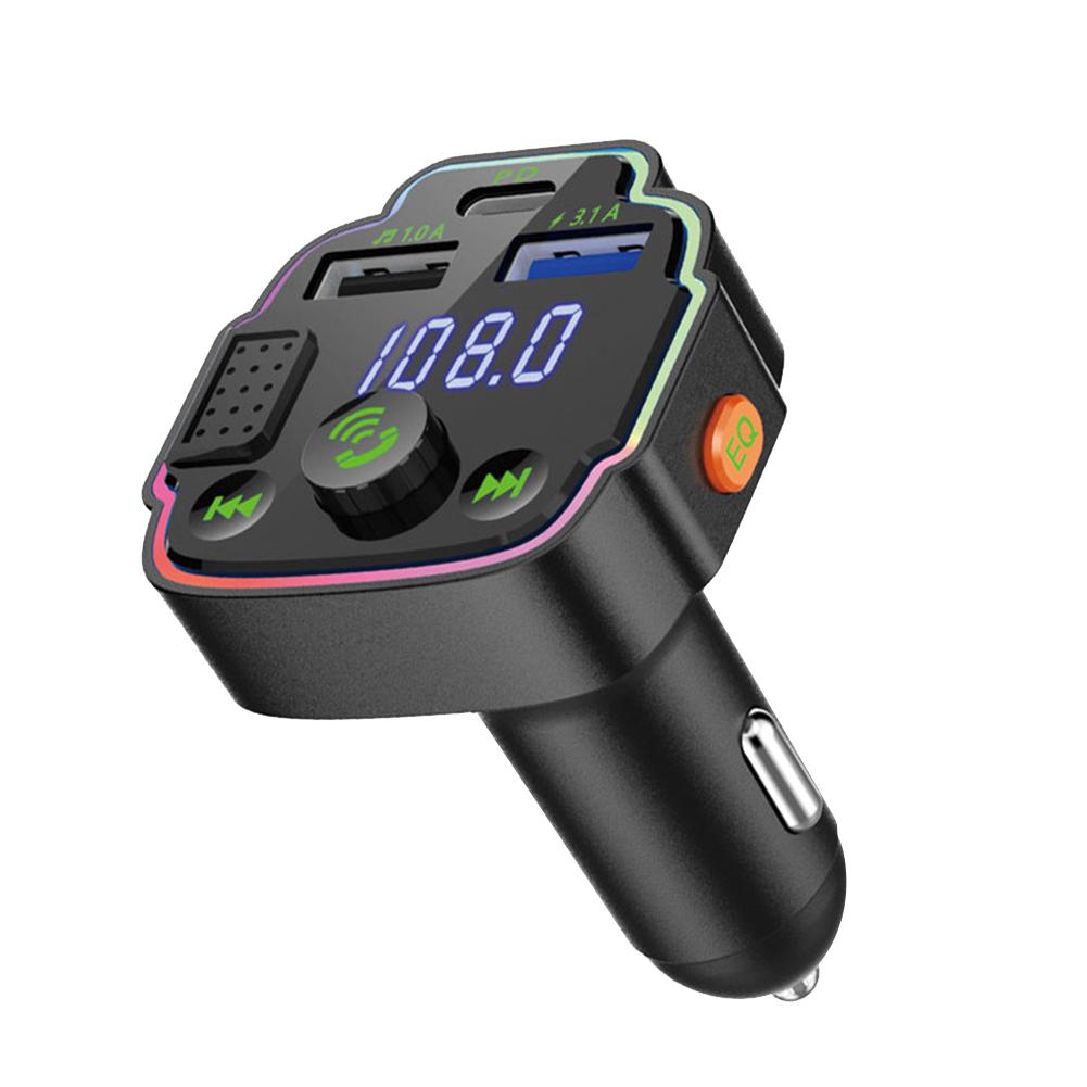 

Беспроводной FM-трансмиттер Bluetooth 5.0 Дисплей Быстрая зарядка 20 Вт Двойное USB-зарядное устройство 4.1A Комплект громкой связи для автомобиля FM-модулятор Эквалайзер одной кнопкой