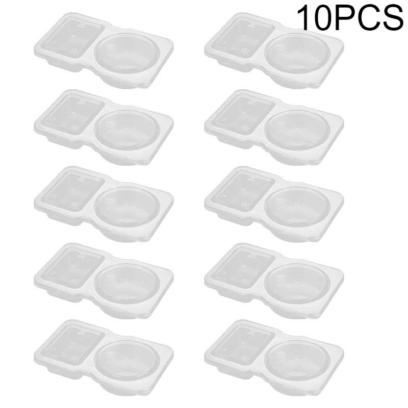 10/20/40PCS Double Compartment Seasoning Container with Lid Snack Containers Sauce Packaging Box for Daily Outdoor Picnics