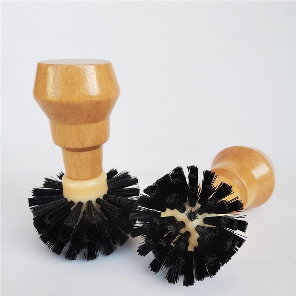 Wooden Handle Coffee Tamper Cleaning Brush Professional Efficient Coffee Machine Brush Protable Residual Powder Sweep