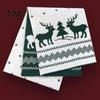 Thick Polyester Scarf for Autumn Winter Knitted Women, Reversible Fair Isle Snowflake Reindeer Outdoor Neck Wrap Scarf, Soft Warm Long Christmas