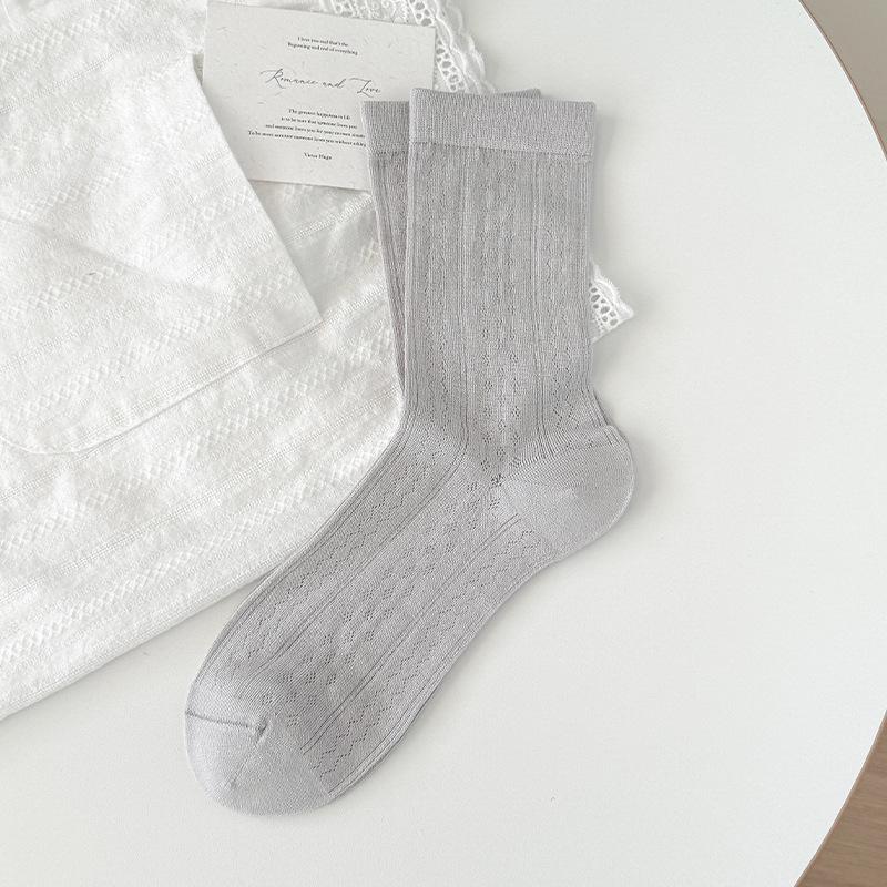 Ballet-style Stockings - Mid-length Socks for Summer, Lightweight, Mesh Fabric, No Bones, Breathable, Multi-layered Socks