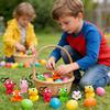 Lot de 24 Porte-clés Animaux à Œil Sortant avec Enfants, Pop Eye à Presser Cadeau d'Anniversaire pour Classe d'École Jouets Squishy pour Enfants Garçons Filles, Remplisseurs de Panier de Pâques Fidge