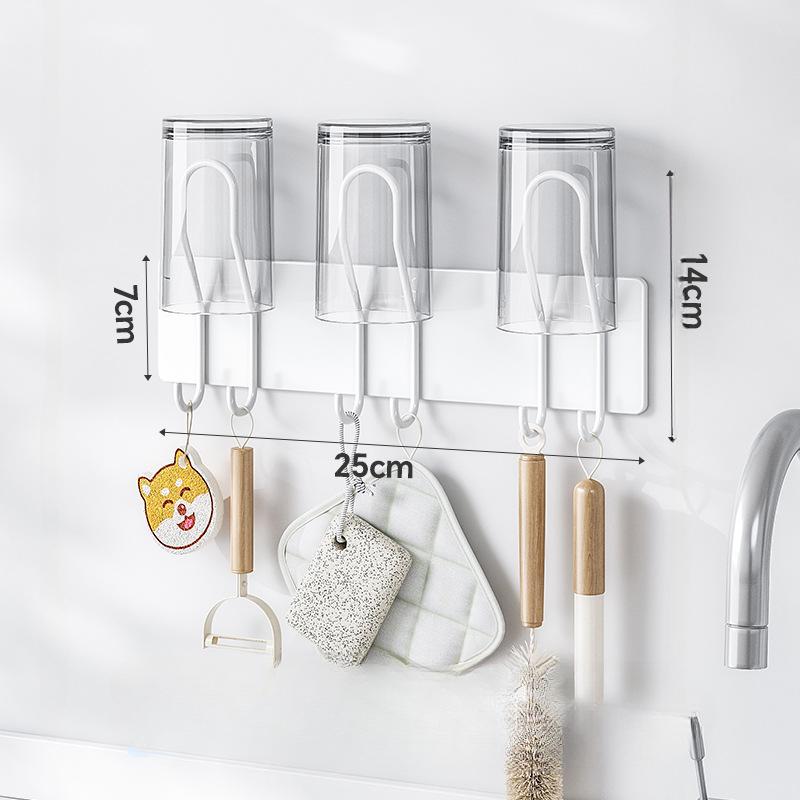 Magnetic Kitchen Metal Cup Holder for Refrigerator Side Shelf Punch-Free Hanging Kitchenware Hook Sundries Organize Storage Rack