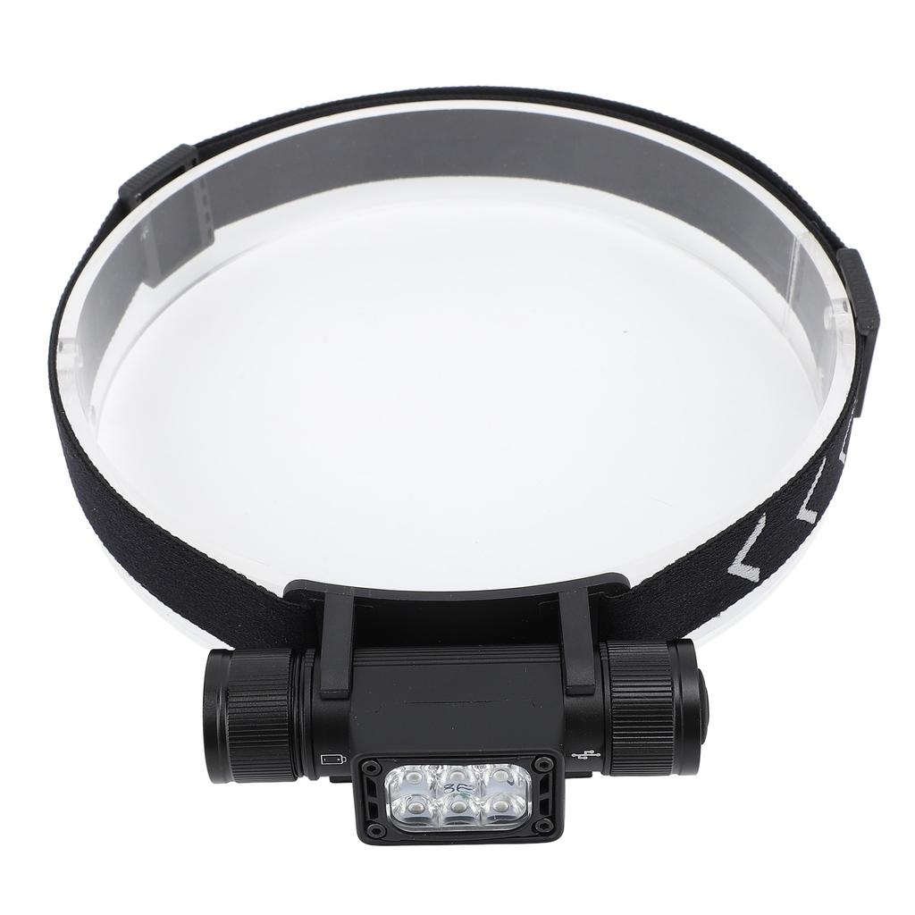 LED Headlamp 7 Modes Aluminum Alloy Waterproof USB Rechargeable Lightweight Head Lamp Flashlight