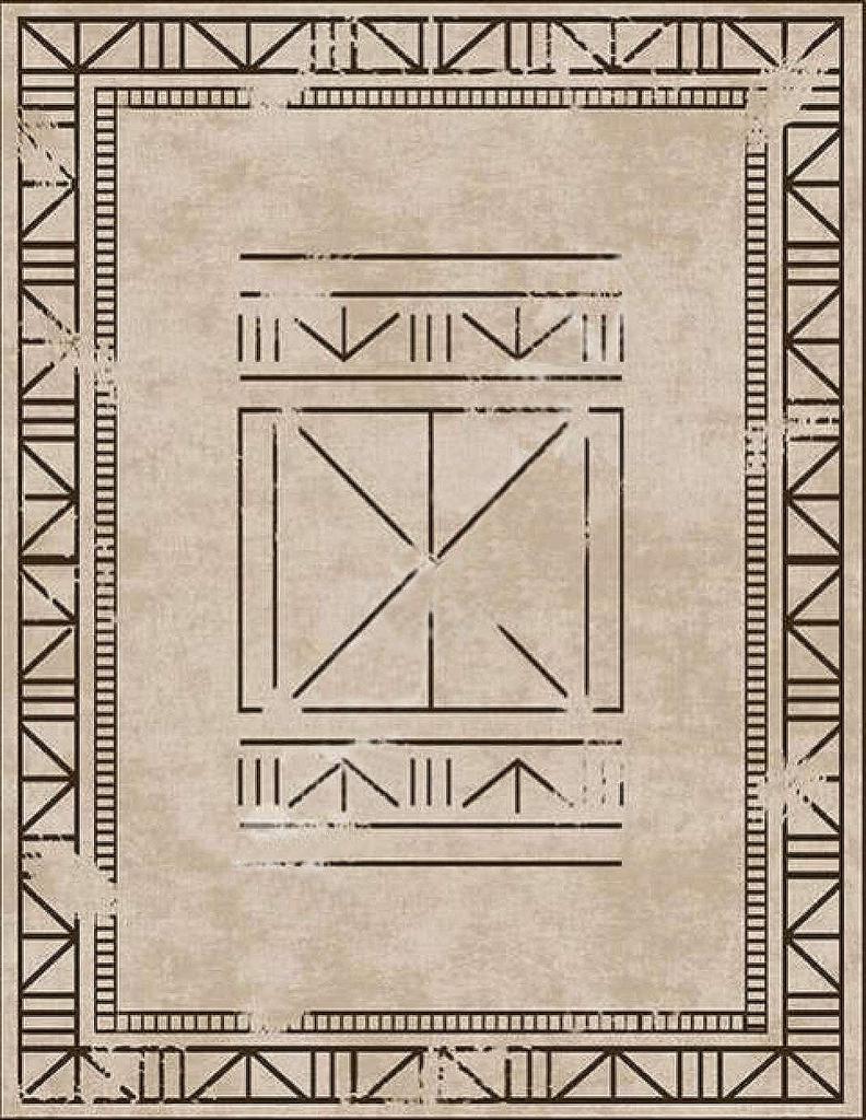 EPeddler Home Modern Antique Hittite Pattern Digital Printing Washable Non-Slip Dot Base Fringed New Generation Living Room, Entrance, Bedroom Carpet and Floor Mat