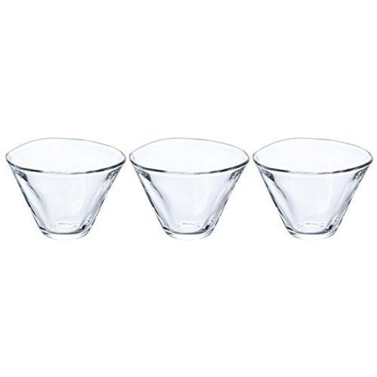 ADERIA Handcrafted Small Bowl Set 3 Dishwasher Safe Made Japan P6258 Natto Glass Plate Side Dish Tableware Cute Somen Commercial Use Gift Stylish Day