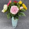 Peony Flower Bouquet for Wedding Decor - Artificial Floral Arrangement for Living Room, Dining Table, and Venue Decoration.