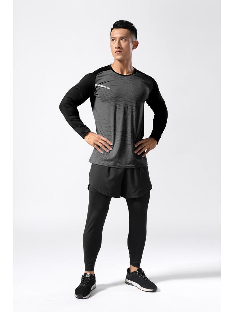 Unisex Long Sleeve Quick-Dry Basketball Training T-Shirt for Autumn/Winter.